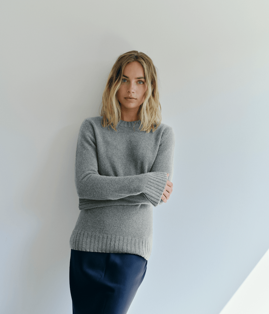 Theresia Sweater Grey Melange - Natura Cashmere